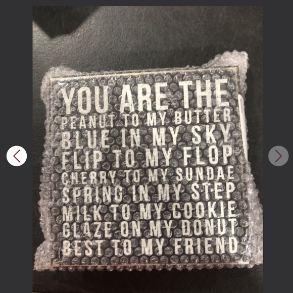 Primitives by Kathy Classic Box Sign, 6 Inches Square, "You Are The Pean… - Picture 2 of 5